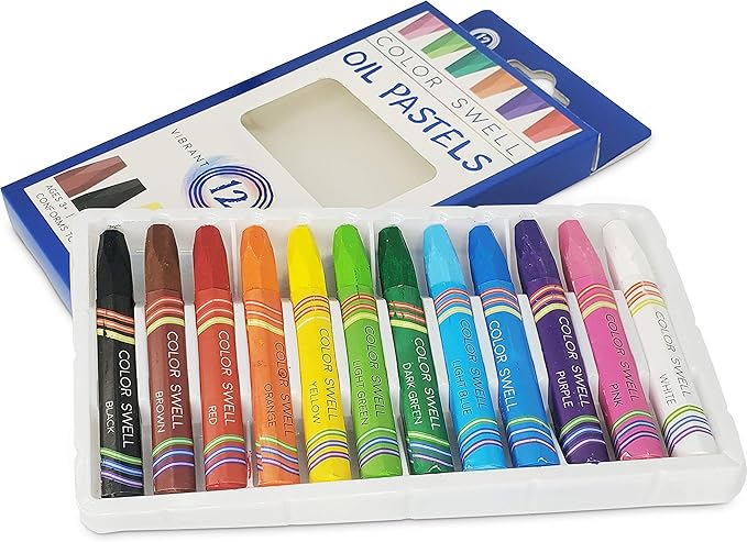 Color Swell Bulk Oil Pastels - 18 Packs 12 per Pack (216 Total) - Bulk Oil Pastels