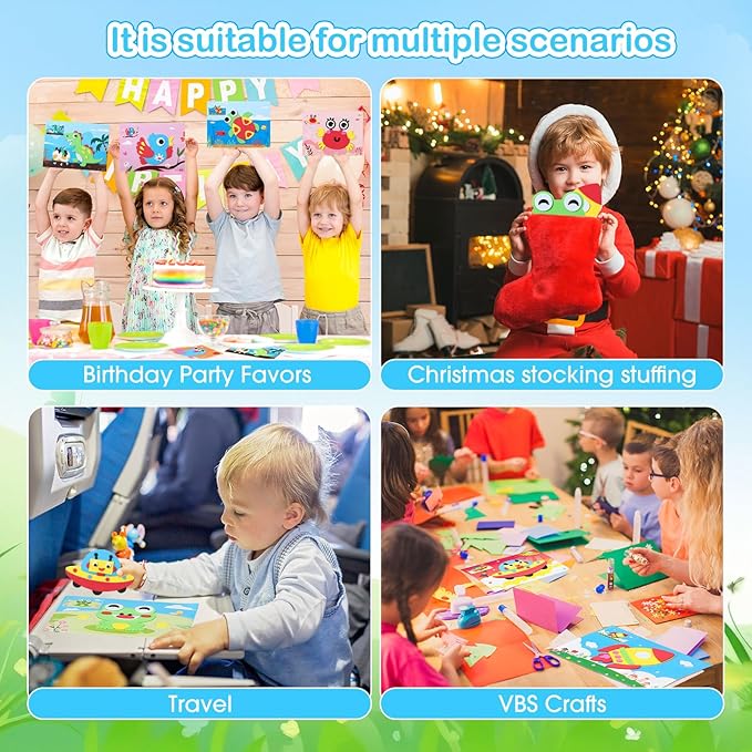 Wovnet 20 Pcs Foam Arts and Crafts for Kids 3-7 Years 3D EVA Foam DIY Craft Kits for Children Aged 3-7, Ideal for Classroom Activities, Drawing, and Creative Projects; Gifts for Boys and Girls
