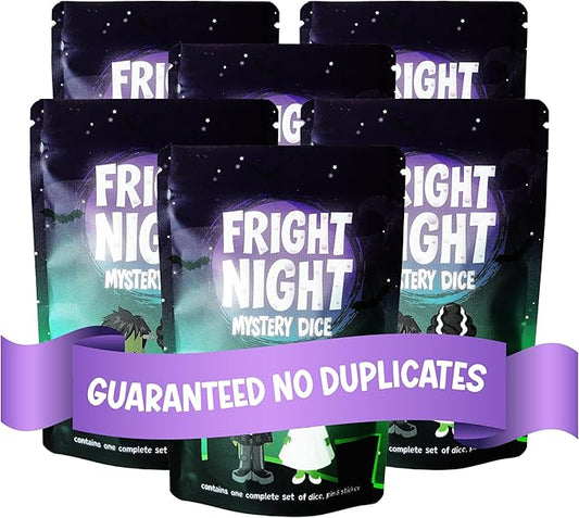 1985 Games Fright Night Dice Bag - Wide Range of Patterns for Gaming, Role Playing, Table Games (Pack of 6)