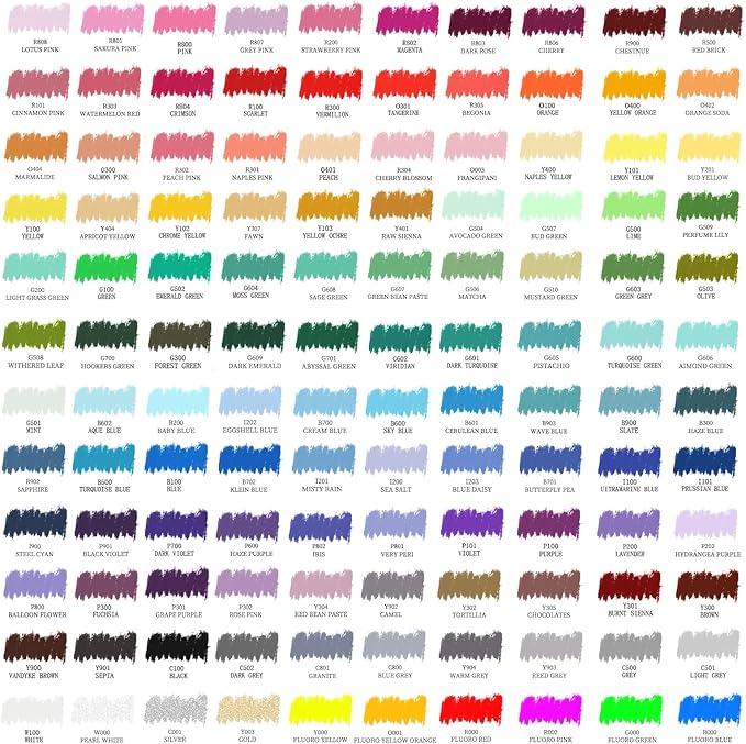 Artecho Oil Pastels Set of 120 Colors, Including 6 Neon Colors, Soft Oil Pastels for Art Painting, Drawing, Blending, Art Supplies for Artists, Beginners, Students, Teachers (10 x 70 mm)