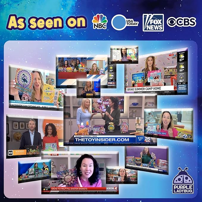 PURPLE LADYBUG Prismic 3D Bear Puzzle Nightlight - DIY LED Craft Kit for Kids & Teens, USB-Powered Holographic Light-Up Decor, Room Decor for Boys & Girls