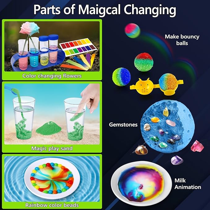 UNGLINGA 300+ Experiments Science Kit for Kids | S.T.E.M Educational Toys with Lab Manual | Volcano, Crystal Growing, Chemistry Set | Christams Birthday Gifts for Boys & Girls