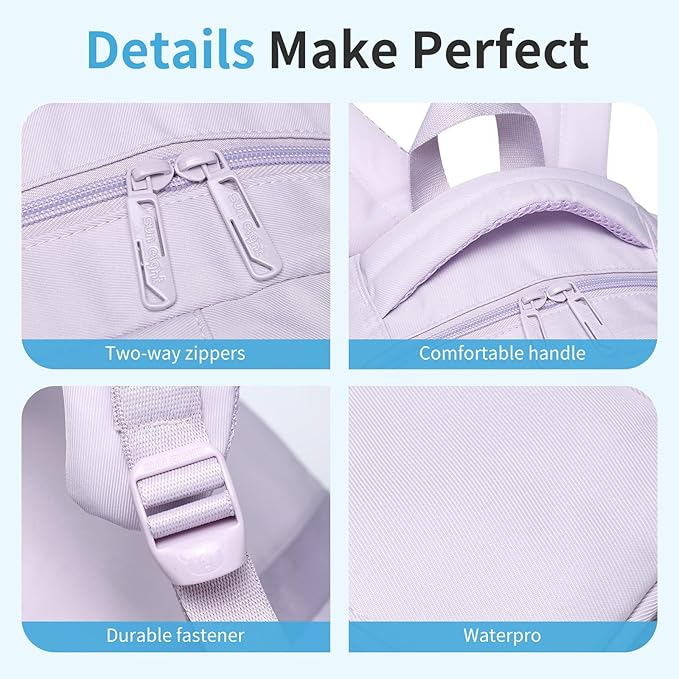 SUN EIGHT 35L Large Capacity School Bag for Kids and Teens,Waterproof Backpack for Girls,Lightweight Backpack Ideal for Travel or Daily School Use(Purple)