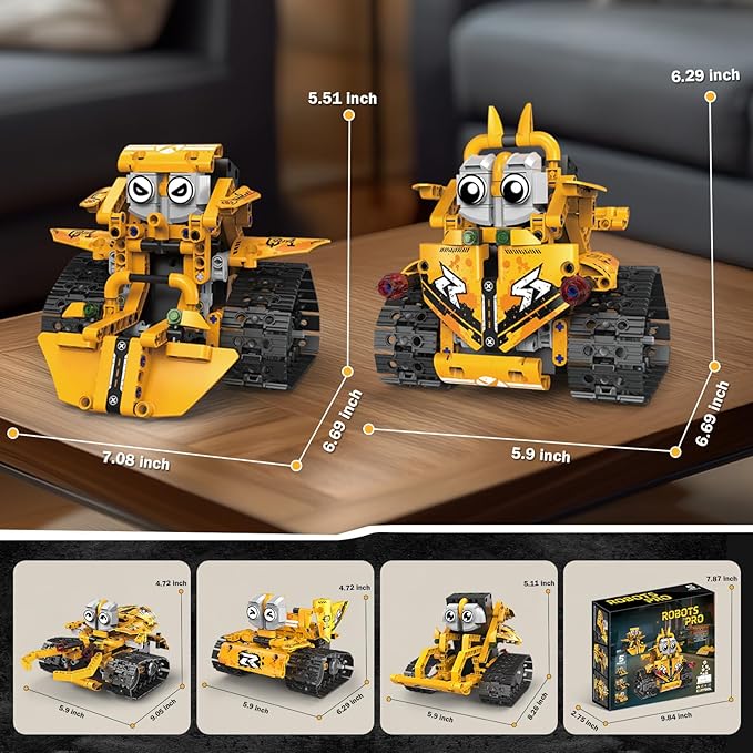 STEM Robot Building Kit for Kids Ages 8-16, 5 in 1 Robot Toys with APP & Remote Control, 269 PCS Programmable Engineering Building Blocks Birthday Gifts for Boys Girls Age 6 7 8 9 10 11 12+