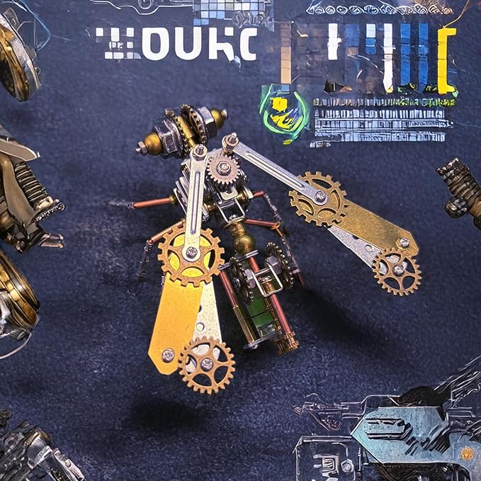 Steampunk Metal Insect Bug Mechanical Steampunk Sculpture Steampunk Mechanical Insect Clockwork 3D Steampunk Metal Puzzle Kits for Adults (Mechanical Bee B)
