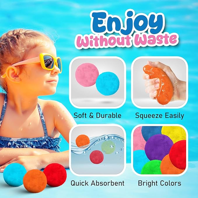 10 PCS Reusable Water Balls – Reusable Water Balloons for Kids & Adults, Outdoor Water Toys for Pool, Beach & Backyard Games – Fun Summer Toys for Boys & Girls, Great for Party