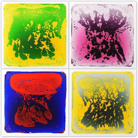 Art3d Liquid Sensory Floor Decorative Tiles, 11.8"x11.8" Square, 4 Tiles