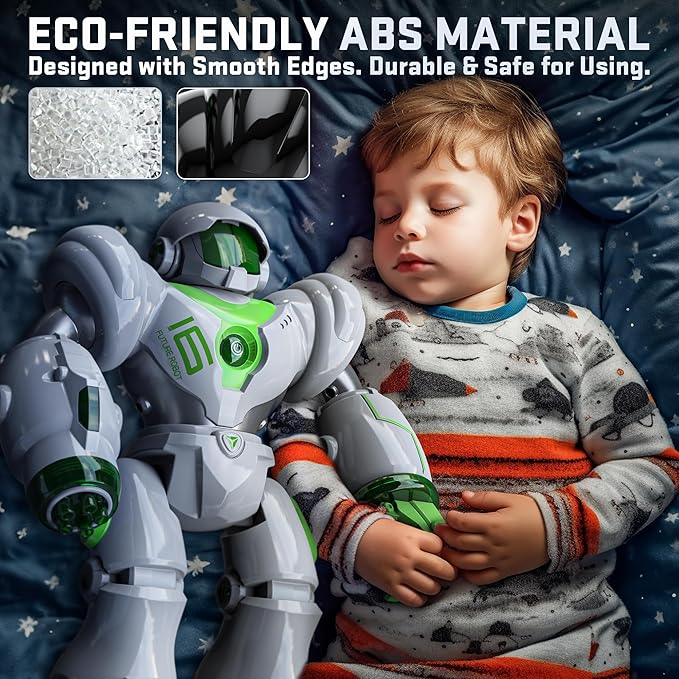 BEZGAR TR300 Robot Toys for Kids - Smart Programmable, Dancing Remote Control Emo Robot with 22 Actions, Supporting 78 Changing Expression, for Kids, 3 4 5 6 7 8 Year Old Boy Birthday
