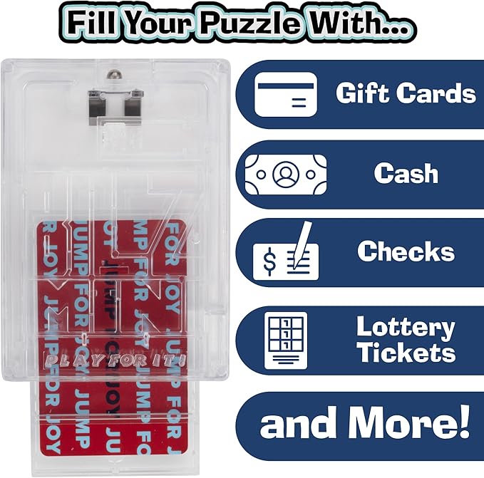 BILZ Money Puzzle - Brain Teasing Maze for Cash or Gift Cards - Fun Way to Give Gifts - Perfect for Easter Baskets and Holiday Presents - Reusable Puzzle for Kids, Adults and All Ages (2 Pack)