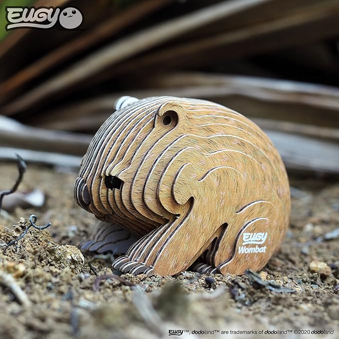 EUGY Wombat 3D Puzzle, 36 Piece Eco-Friendly Educational Toy Puzzles for Boys, Girls & Kids Ages 6+