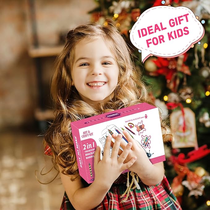 YYSTEBS Friendship Bracelet Making kit - Jewelry String braiding Set for Girls Age 6,7,8,9,10,11,12, Creative Toys for Christmas and Birthday Gifts