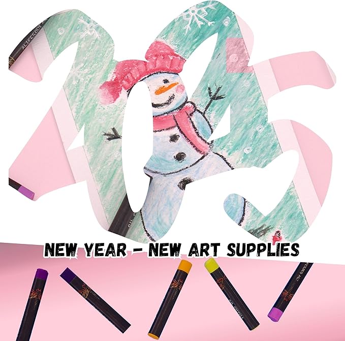 Aliferous Art Oil Pastels for Kids - 48 Color Pastels for Kids - Perfect Classroom Art Supplies - Easy to Blend with Vibrant Colors