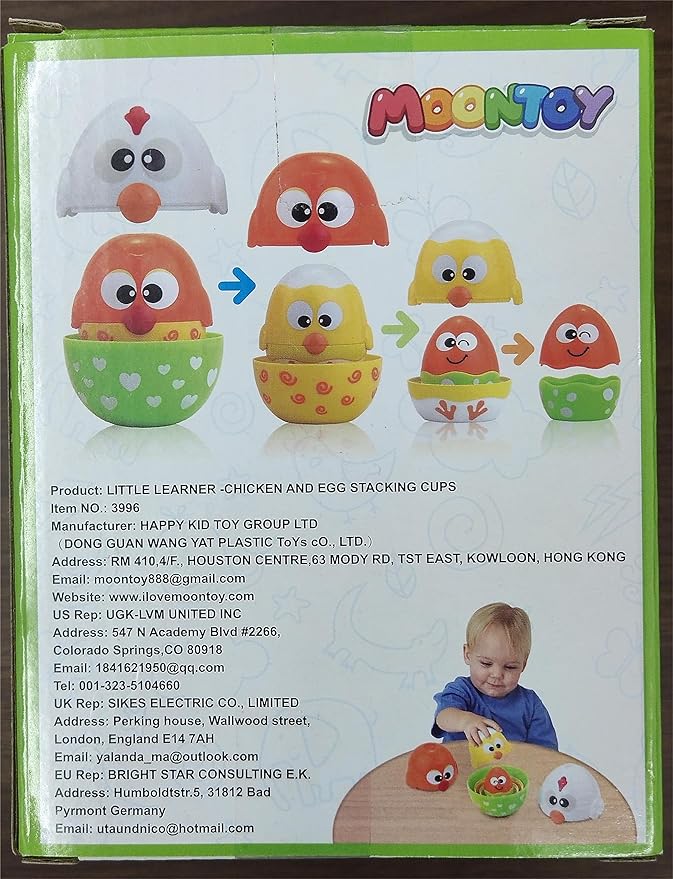 MOONTOY Chicken Toddler Easter Eggs Toys, Nesting Dolls Stacking Toys for Toddlers 1-3 Matching Shape Sorters Sensory Preschool Learning Baby Easter Basket Stuffers Gifts 6-12 12-18 Months, 1 Year Old