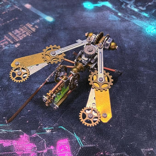 Steampunk Metal Insect Bug Mechanical Steampunk Sculpture Steampunk Mechanical Insect Clockwork 3D Steampunk Metal Puzzle Kits for Adults (Mechanical Bee B)