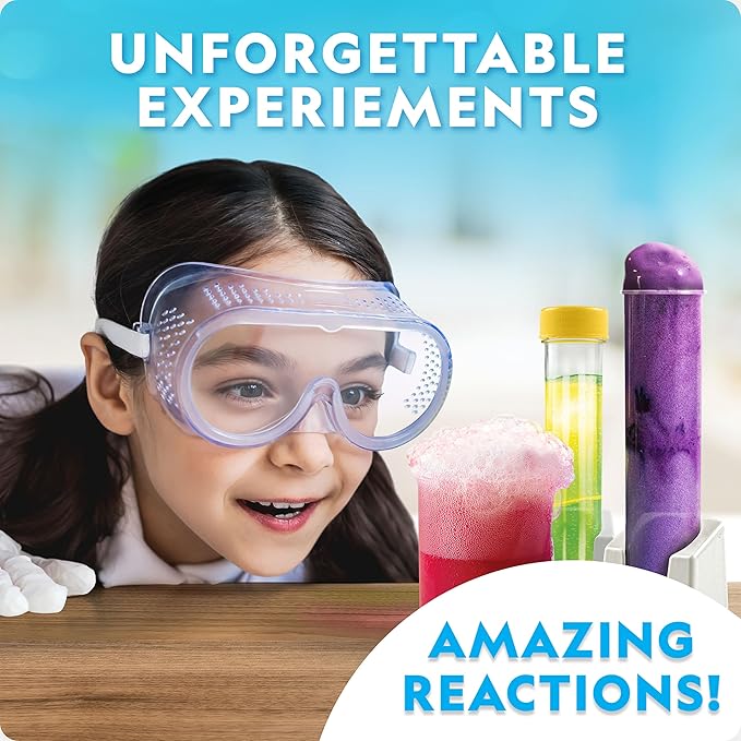 National Geographic Amazing Chemistry Set - Chemistry Kit with 45 Science Experiments Including Crystal Growing and Reactions, Science Kit for Kids, STEM Gift for Boys and Girls (Amazon Exclusive)