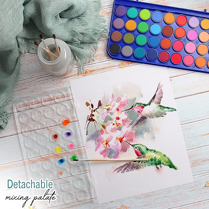 Watercolor Paint Set, 36 Colors of Washable Watercolor Paint Includes Watercolor Palette and 3 Paint Brushes. Great Water Color kids paint