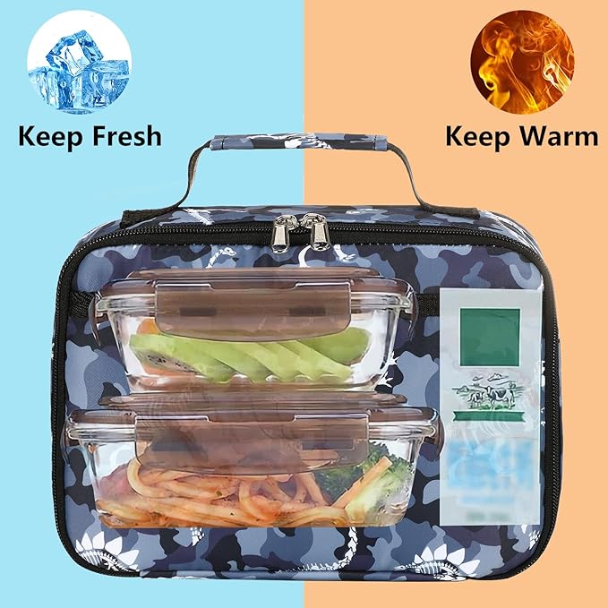 LEDAOU Kids School Backpack with Lunch Box for Boys Girls Kindergarten BookBag School Bag Preschool Toddler Backpack