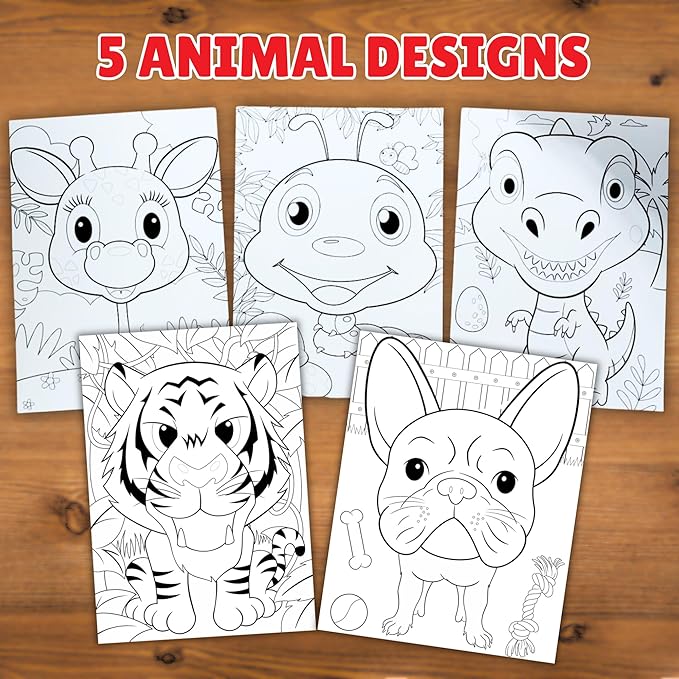 Marvin's Magic - Amazing 3D Pop Posters - Vibrant Art and Craft Kit - Includes Bright Markers and Interactive Animal Designs - Portable - Ideal for Ages 5+