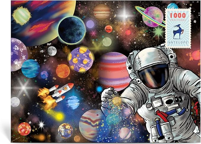 Antelope - 1000 Piece Puzzle for Adults, Space Travel Jigsaw Puzzle 1000 Pieces by Lynn Weilin, 29.5In x 20.5In, Thick, Sturdy Pieces, Planets in Space Jigsaw Puzzle
