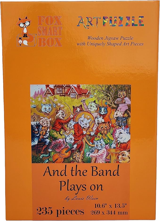 Wooden Puzzle for Adults - Uniquely Shaped Pieces - Made in The USA by FoxSmartBox - 235 Pieces - and The Band Plays on!