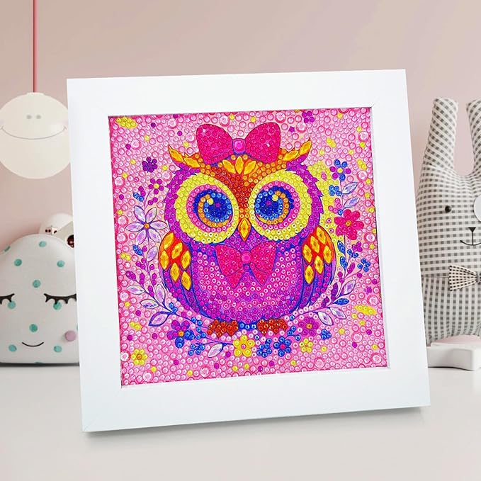 Diamond Art Kits for Kids - Crafts for Ages Girls 8-12 - Diamond Art Painting with Wooden Frame Included - Arts and Crafts for Kids Age 4-6 - GEM Art Supplies for Beginner Friendly Decor Birthday Gift