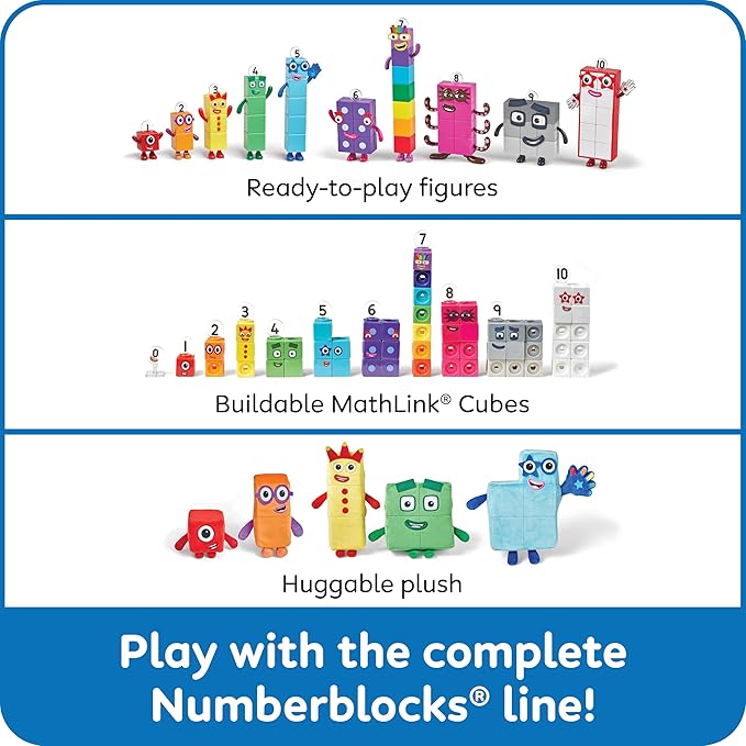 hand2mind Numberblocks Friends Eleven and Twelve Figures, Numbers for Toddlers, Math Toys for Kids 3-5, Small Figurines for Kids, Preschool Learning & Education Toys, Birthday Gifts for Kids