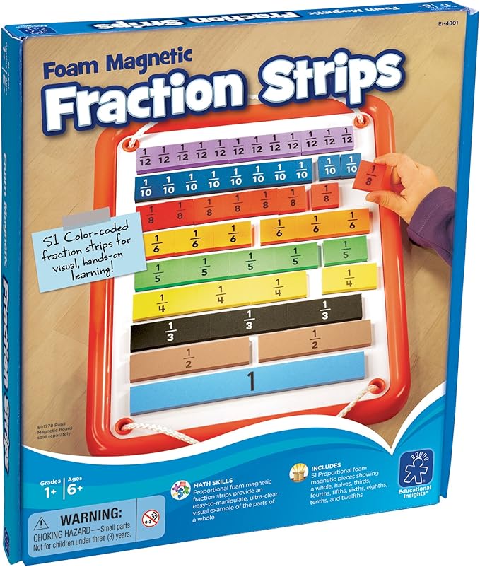 Educational Insights Foam Magnetic Fraction Strips