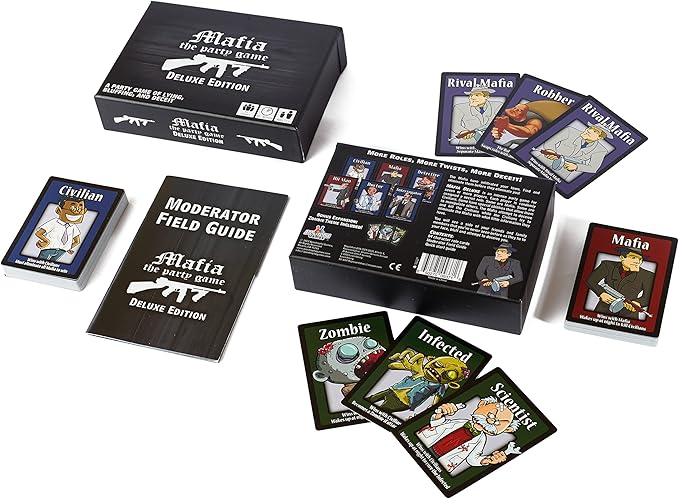Apostrophe Games Mafia The Party Game Deluxe Edition – A Game of Lying, Bluffing and Deceit– Card Game, Adults and Teens – Board Game