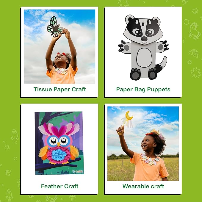 Craftikit® 20 Award-Winning Fairy Garden Crafts for Kids - 20 All-Inclusive Fun Paper Toddler Crafts, Fairy Garden Kit for Kids Ages 3-8