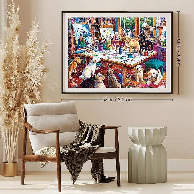 300 Piece Puzzle for Adults – Dog Jigsaw Puzzle for Kids Adults Seniors – Eco-Friendly Recycled Paper Puzzle 300 Pieces – Fun and Challenging Family Game Gift for All Ages (20.5" x 15")