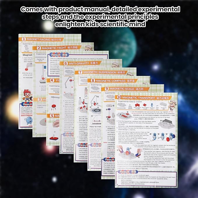 12-in-1 Anti Gravity Magnetic Levitation Science Kit Toy for Adolescent,Educational Physics Magnet Toys Gift for Kids Boys Girls Ages 8+