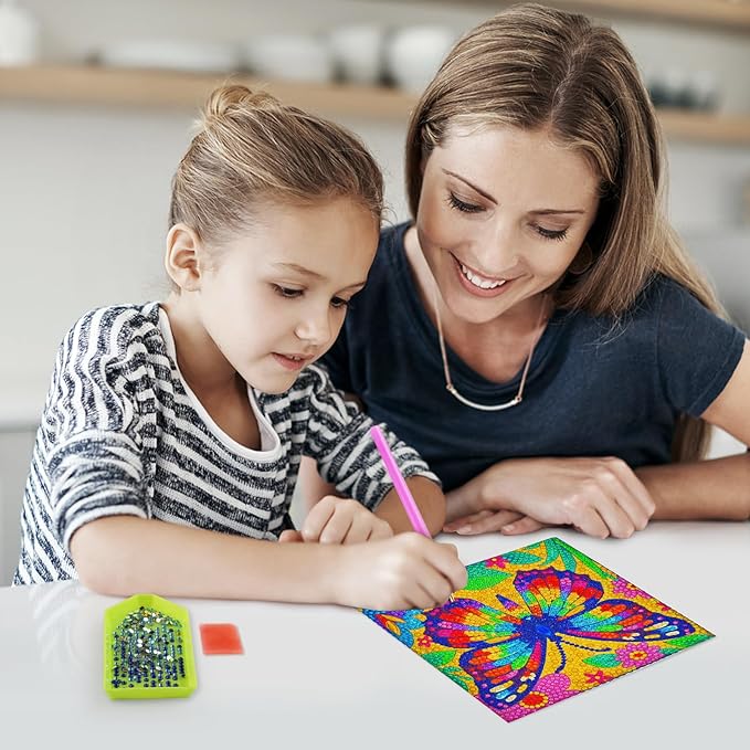 Diamond Art Kits for Kids - Crafts for Ages Girls 8-12 - Diamond Art Painting with Wooden Frame Included - Arts and Crafts for Kids Age 4-6 - GEM Art Supplies for Beginner Friendly Decor Birthday Gift