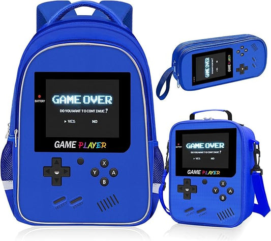 School Backpack For Boys - Gamer Boys Backpack For Kids Children Teens Elementary Middle School - Ages 6-18,17″