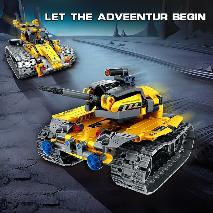 STEM Robot Building Kit Gift for Boys Ages 8-12 with Remote Control, Technic Coding Robotic Toy for Kidsโ Birthday, Buildable 5-in-1 Models with 488 Pieces