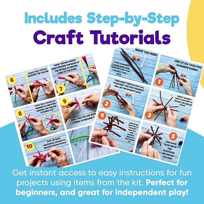 Blue Squid 1750+pcs Craft Kits for Kids, Ages 3-9 Girl Boys Gifts Arts and Crafts for Kids Craft Kits Toys for 3-9 Year Old Girls Boys Birthday Presents Gifts Crafts for 4-10 Year Olds