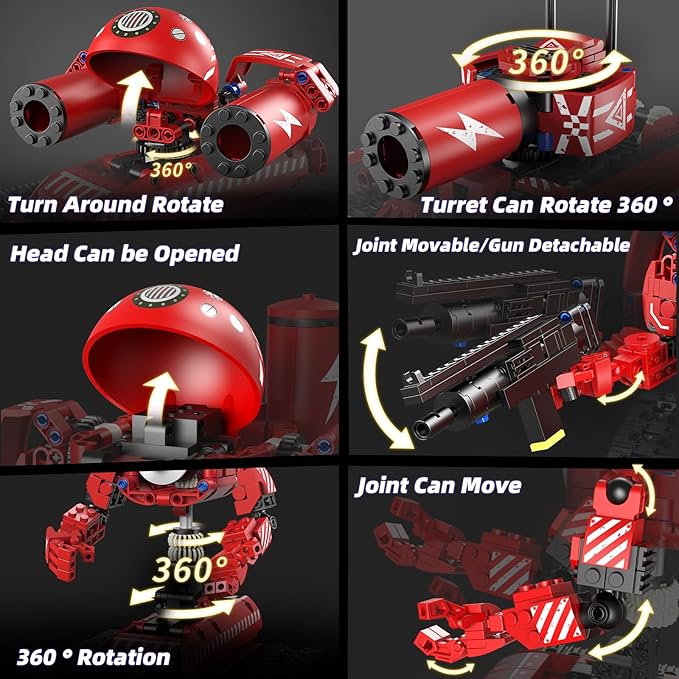 STEM Robot Toys for Kids Ages 8-14, 5-in-1 Remote Control and APP Programmable Robot Toys - 495 Pcs DIY Building Science Educational Kit, Building Block Birthday Present for Teen Boys Girls