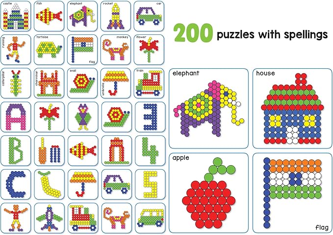 Magnetic Tangram Puzzles Toys for Kids | 400 Magnet Circles Shapes with 200 Patterns Booklet, Board & Display Stand | STEM Educational and Learning Games for Ages 4 5 6+ Years|Gifts for Girls & Boys