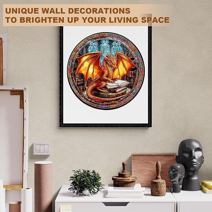 Wooden Puzzles for Adults, Dragon Wooden Puzzle,Extraordinary Gift for Friends and Family - Perfect for Relaxation and Focus.(11.4 * 11.4 in 200pcs)