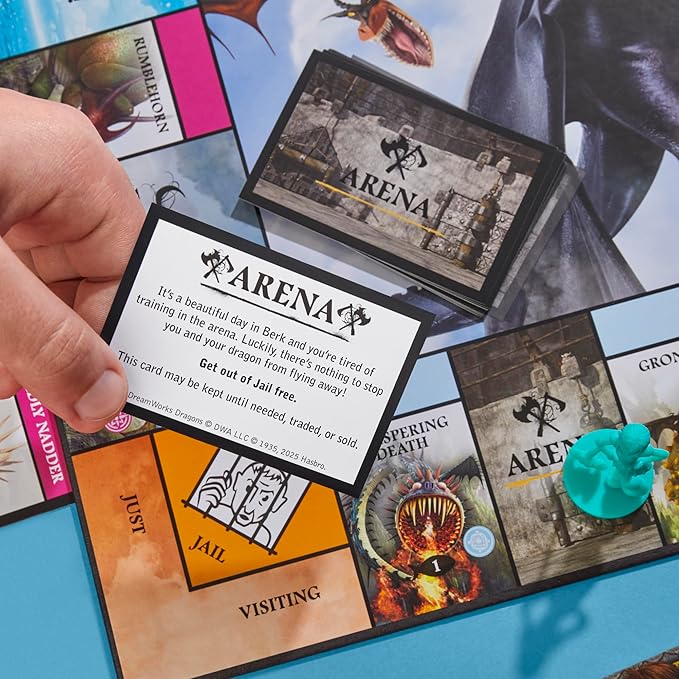 Monopoly DreamWorks How to Train Your Dragon Edition Board Game | Ages 8+ | 2 to 4 Players | 45 Mins. | Fun Family Games for Kids, Teens & Adults (Amazon Exclusive)