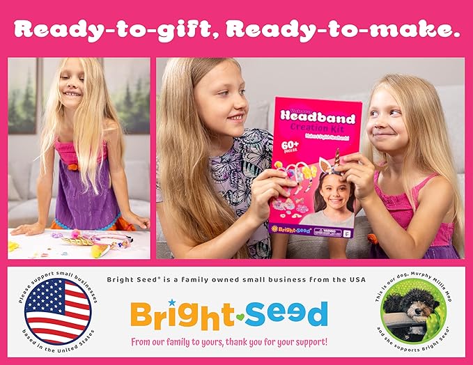 Headband Making Kit for Girls, Make Your Own Fashion Headband, Girl Accessories Ages 5-12, DIY Arts & Crafts, DIY Hair Accessories Set, Birthday Gifts for Girls 5 6 7+ Years Old, Gift Ideas Unicorn