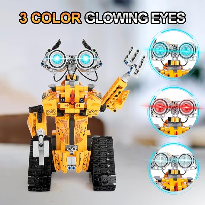 Sillbird Robot Building Kit with Remote Control STEM Gifts for Boys Age 8-12, Technic Buildable Coding Robotic Set Birthday Toys for Kids Teens (468 Pieces)