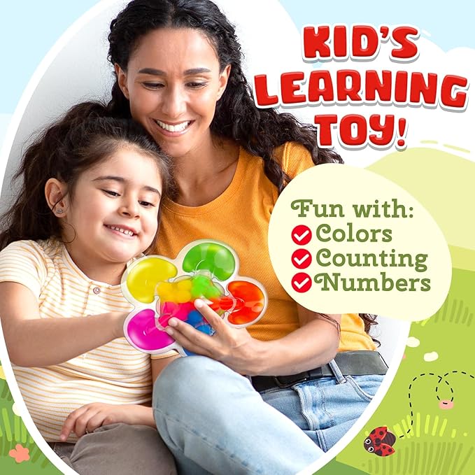 Color Sorting Toys Sensory Toys, Fine Motor Skills Game for Toddlers, Color Matching Toy Preschool Learning Activities Educational Calm Down Montessori Toy for Kids Boys Girls Ages 1 2 3 As Gifts