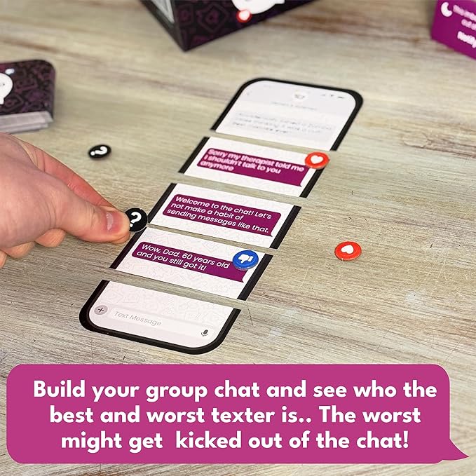 Group Chat Hilarious Text Message Party Game for Adults, Build Wild Group Threads with 400 Cards, Voting Tokens & Do Not Disturb Sign | Fun for Parties