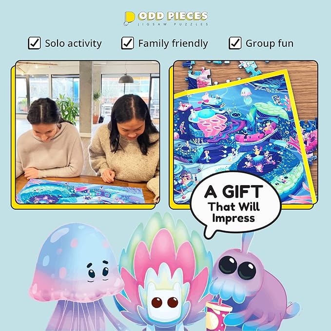 Jigsaw Puzzles 1000 Pieces - Magic Mystery Story Secret Ending Puzzle - Perfect Game Night for Adults & Kids - Ocean Theme Challenging (Beyond The Kelp)