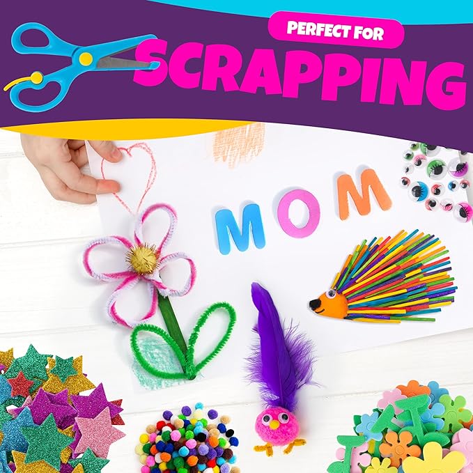 Blue Squid 2000+pcs Craft Kits for Kids, Ages 3-9 Girl Boys Gifts Arts and Crafts for Kids Craft Kits Toys for 3-9 Year Old Girls Boys Birthday Presents Gifts Crafts for 4-10 Year Olds