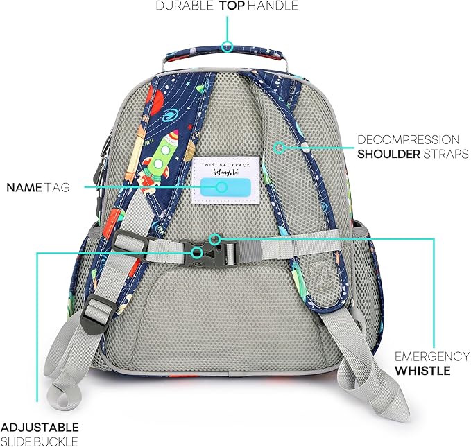 mibasies Boys Backpack 5-8: Lightweight Kids Backpacks Boys - Boy Bookbag for Elementary School - Galaxy LightGray