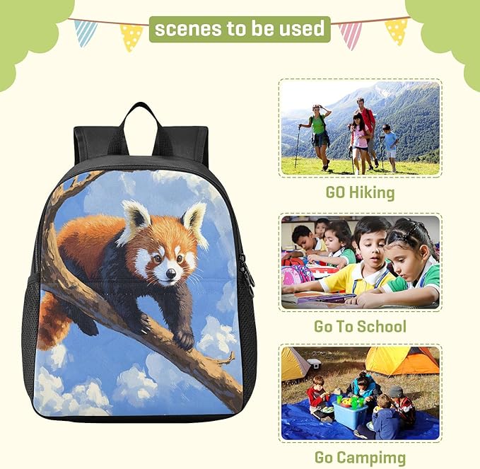 Raccoon Branch Toddler Backpack for Boys Girls 3-6 Kindergarten Bookbag for Elementary Mini Kids Bookbag for Preschool for Travel School