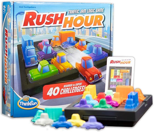 ThinkFun Rush Hour Traffic Jam Logic Game - Engaging STEM Toy for Kids Age 8 and Up - Enhances Reasoning & Planning Skills - MESH Accredited - 20+ Awards - Trusted Worldwide Seller for Over 20 Years