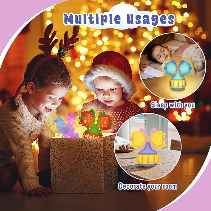 ASIOWELY Paint Your Own Butterfly Knot Lamp Kits,Arts and Crafts Supplies for Kids Toys Ages 4-6-8,DIY Art Night Light Painting for Girls Ages 5-10,Birthday Gifts for 3-12+ Year Old Toddler Teen Adult