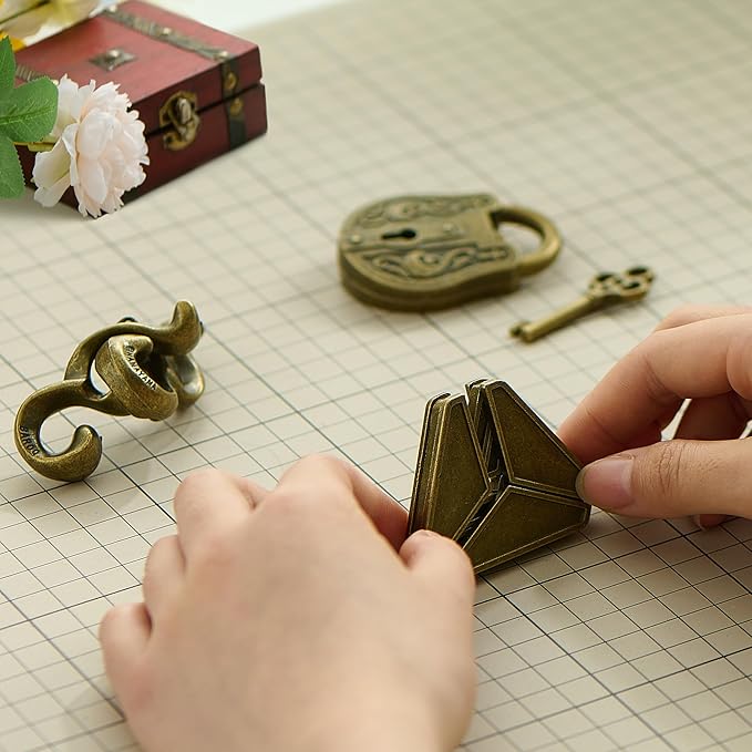 Brain Teaser Puzzles- 3 PCS Metal Puzzles Kit Metal Cast Puzzle Games Toys Unlock Interlock Puzzles Box Mind IQ Logic Test Disentanglement Games Toys for Adults School WP140A